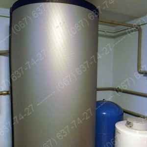 Установка твердотопливного котла  Тополь